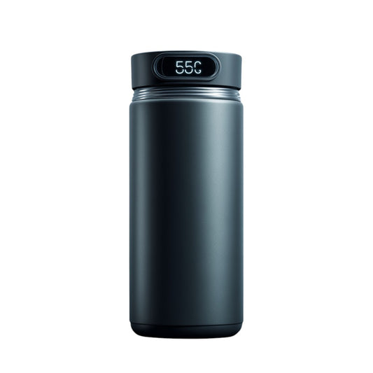 Minimalist Stainless Steel Smart Thermal Coffee Mug with LED Temperature Display - 14oz / 400ml